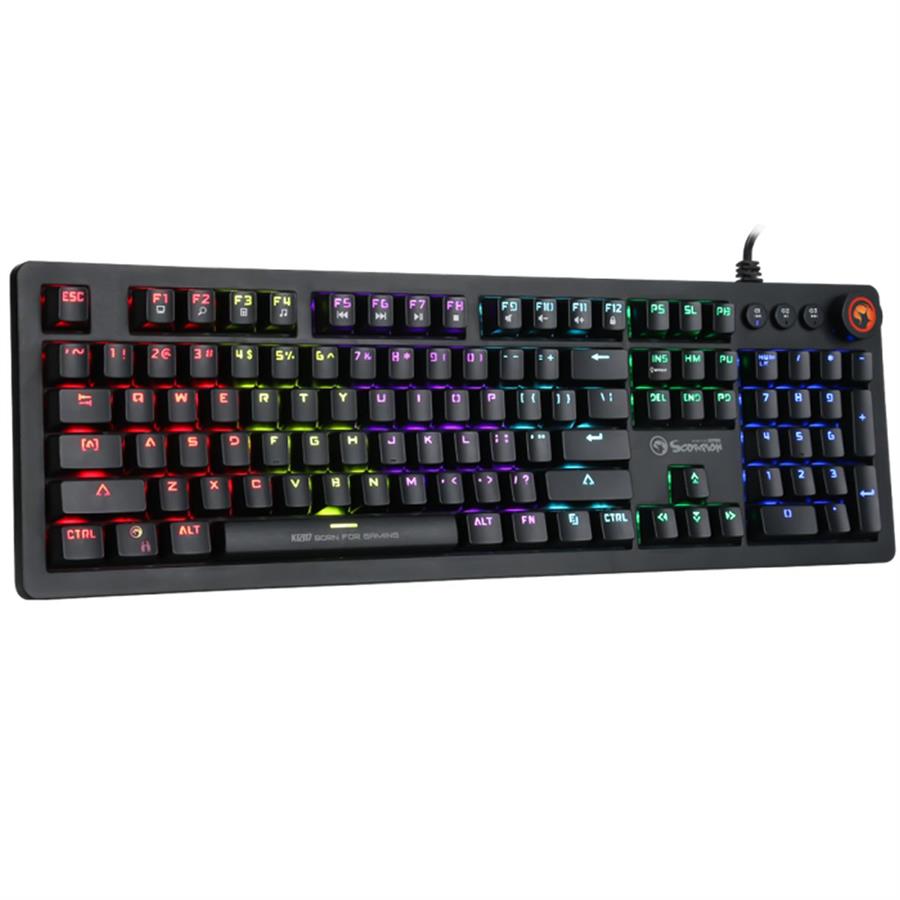 TECLADO GAMING MECANICO MARVO KG917 ILUMINADO RGB BLUE SWITCH USB