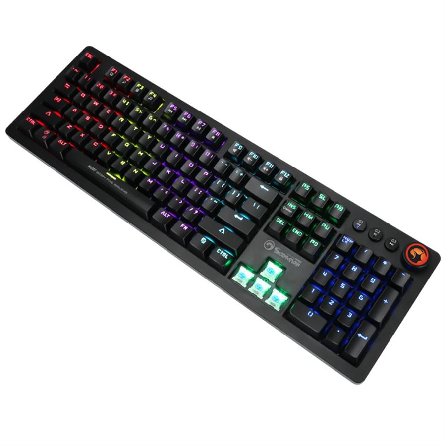 TECLADO GAMING MECANICO MARVO KG917 ILUMINADO RGB BLUE SWITCH USB