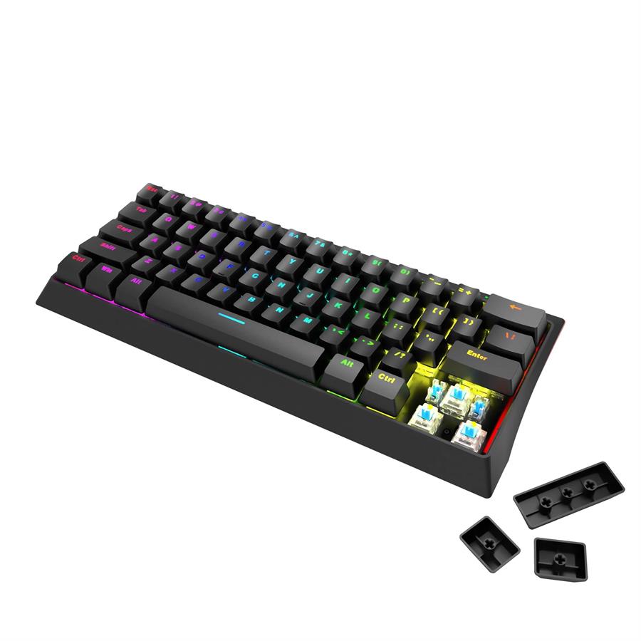 TECLADO GAMING 60% MARVO KG962SP-B SWITCH BLUE ESP USB RGB