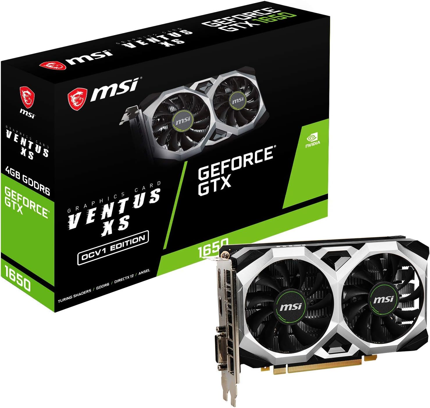 PLACA DE VIDEO MSI GTX 1650 D6 VENTUS XS 4GB OC 