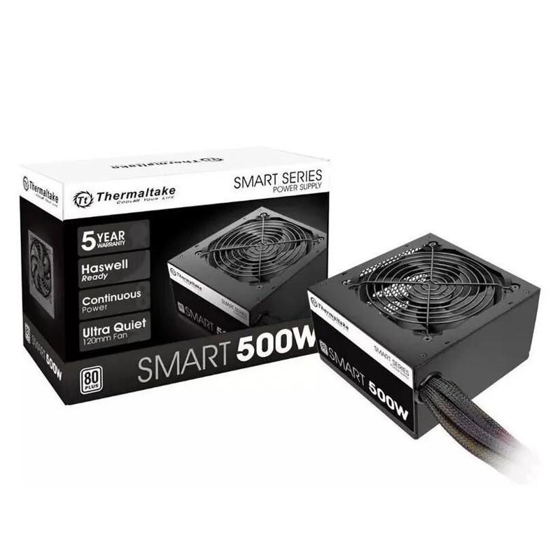 FUENTE GAMER THERMALTAKE SMART WHITE 500W 80 PLUS