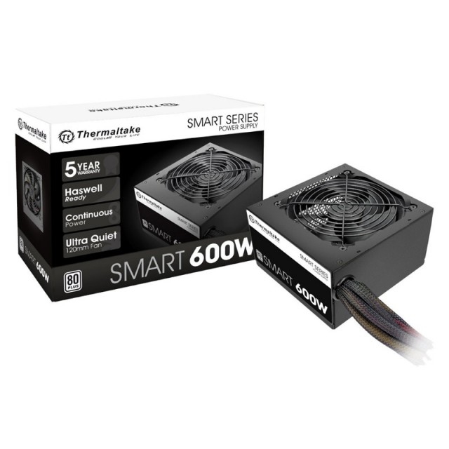 FUENTE GAMER THERMALTAKE SMART 600W AG80 PLUS WHITE