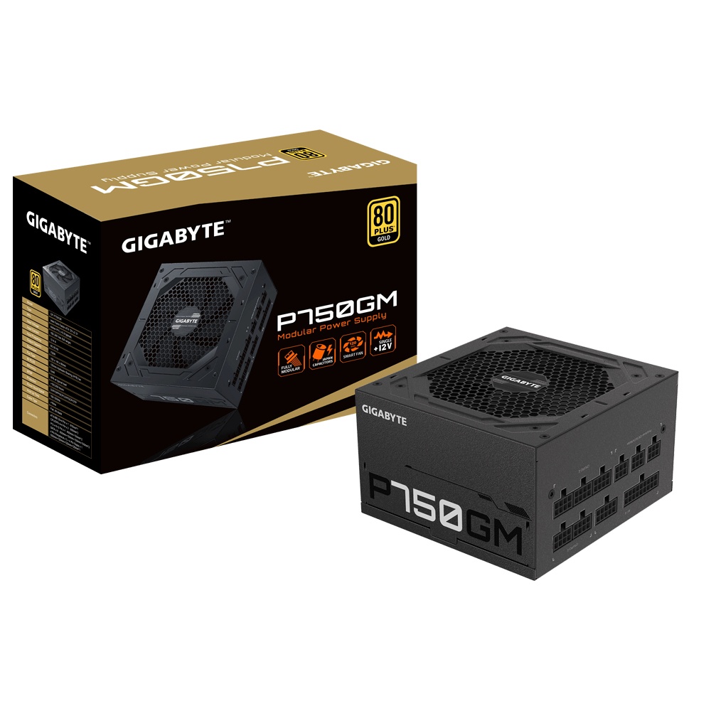 FUENTE GAMER GIGABYTE 750W MODULAR 80 PLUS GOLD