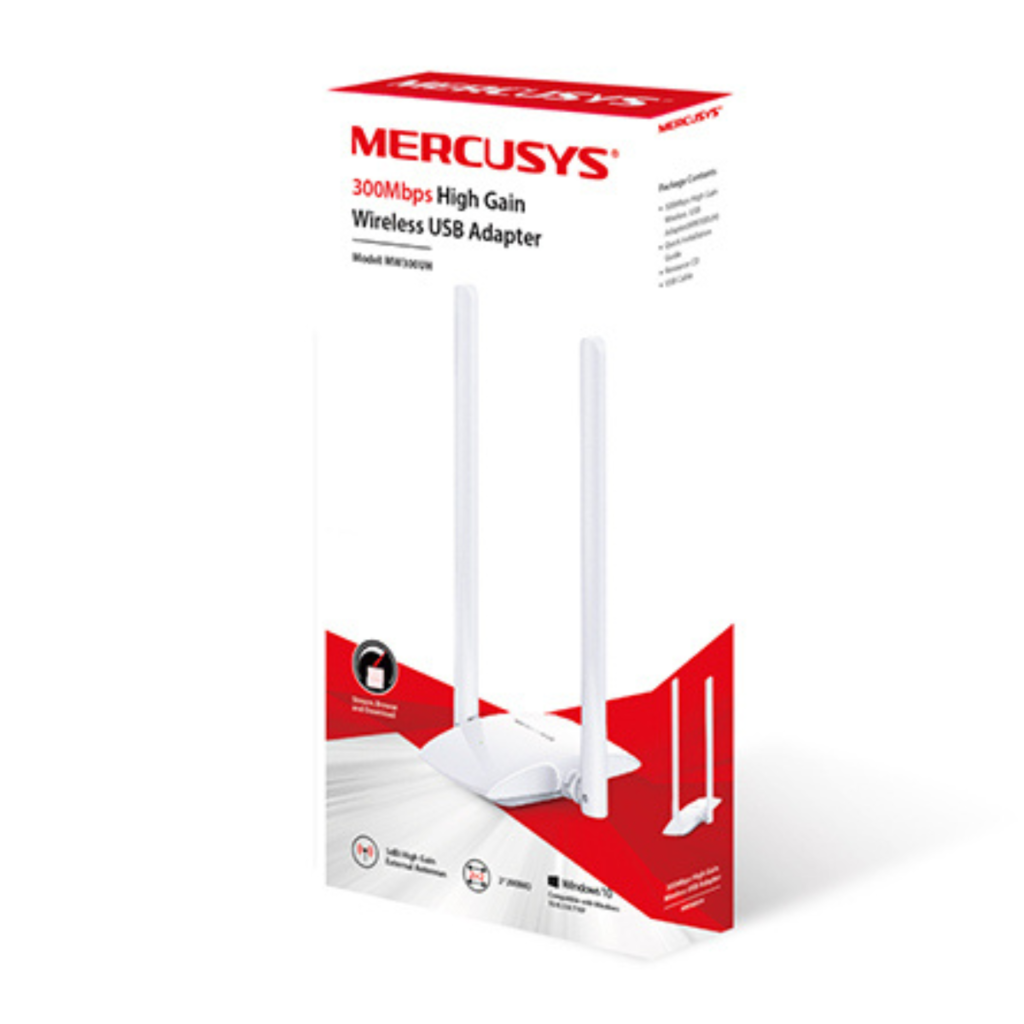 ADAPTADOR WIFI USB MERCUSYS NANO 300Mbps DUAL