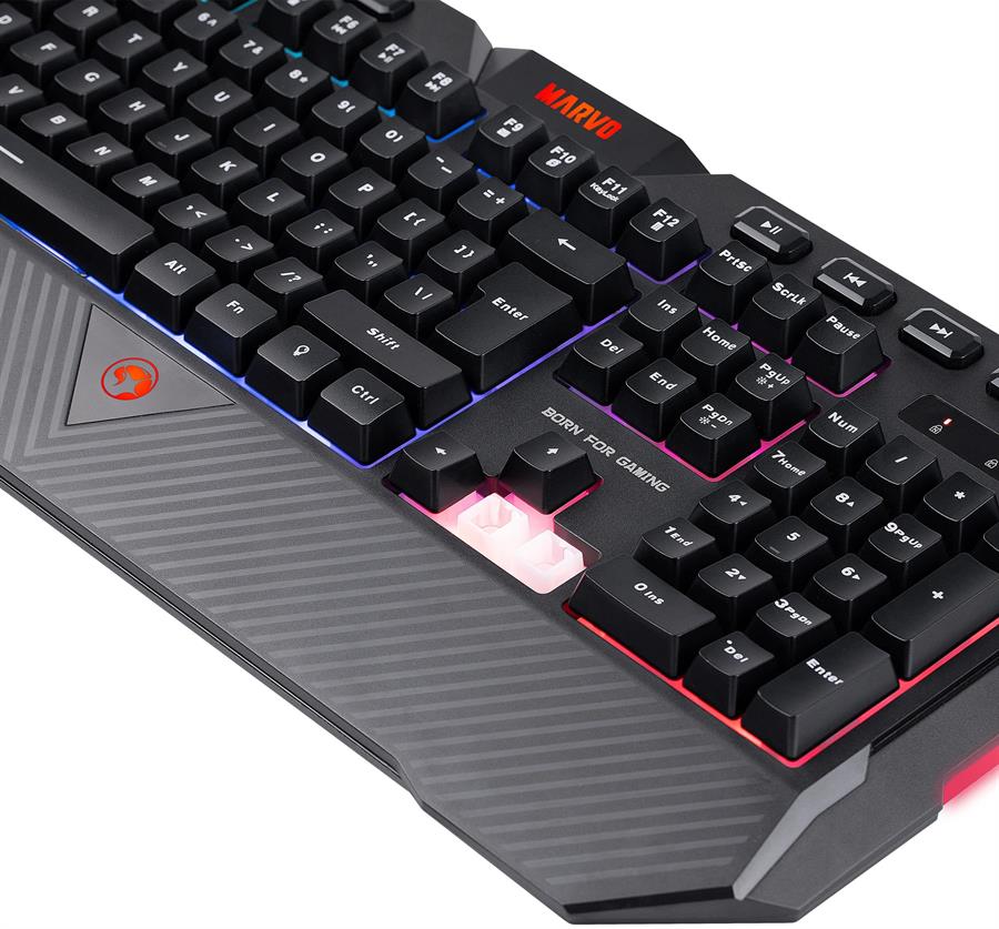 TECLADO GAMING MARVO K656 RETROILUMINADO RGB 