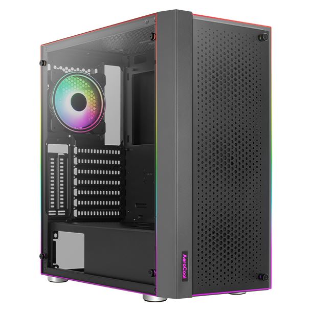 GABINETE AEROCOOL SKRIBBLE BK V1 CON FIBRON