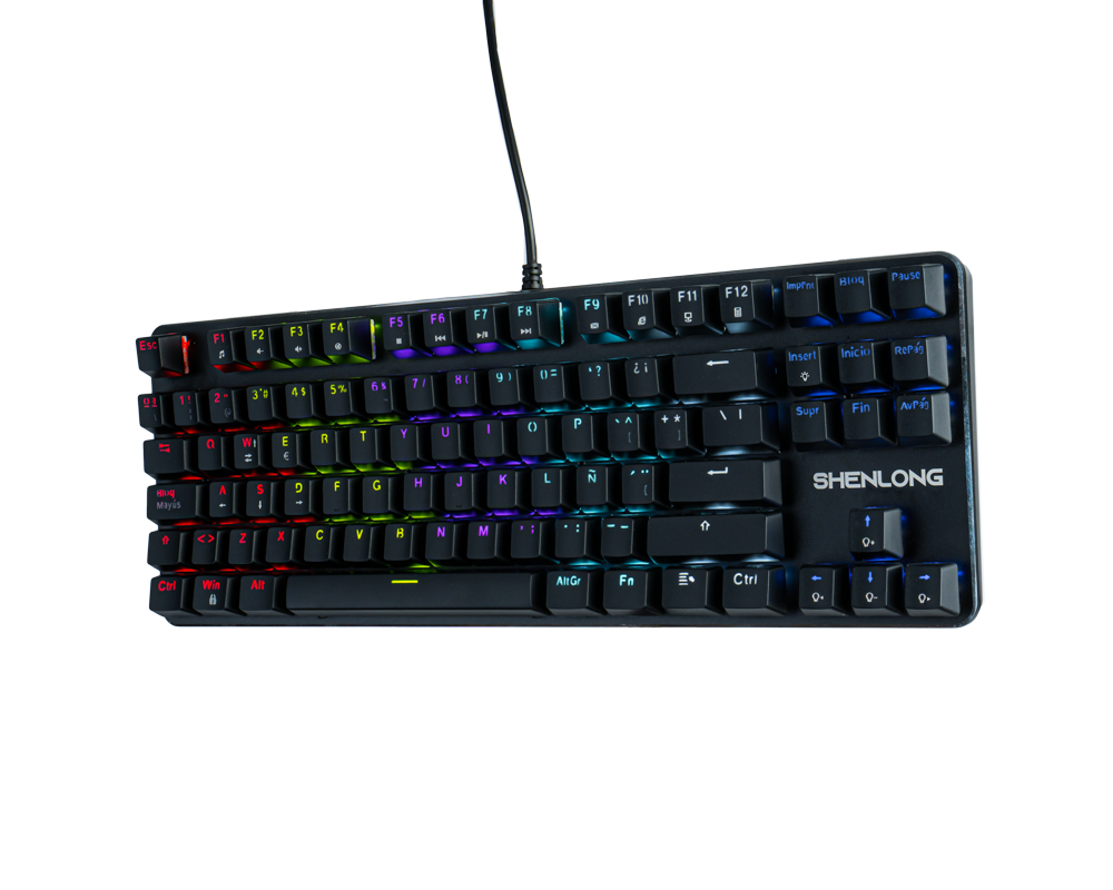 TECLADO MEC�NICO COMPACTO GAMING SHENLONG SMK5900SB - 87 TECLAS CON ILUMINCACI�N RGB