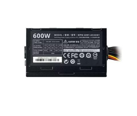 FUENTE GAMER PC COOLERMASTER ELITE NEX 600W 80PLUS WHITE 