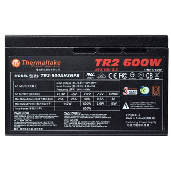 FUENTE GAMER THERMALTAKE TR2 600W