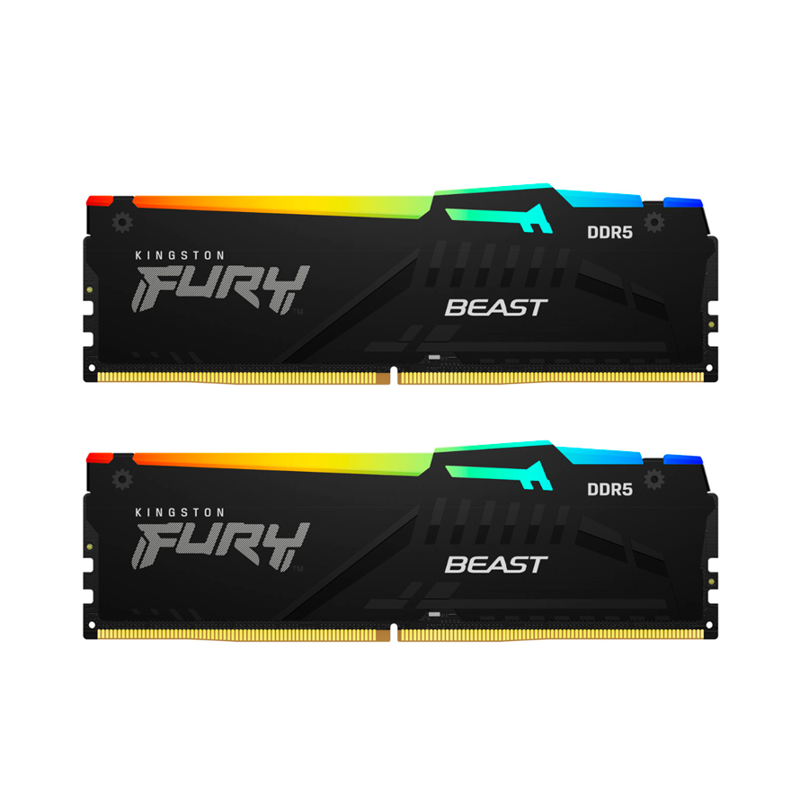 MEMORIA RAM (DDR5) KINGSTON 32GB (2x16GB) 5600 MHZ FURY BEAST BLACK RGB