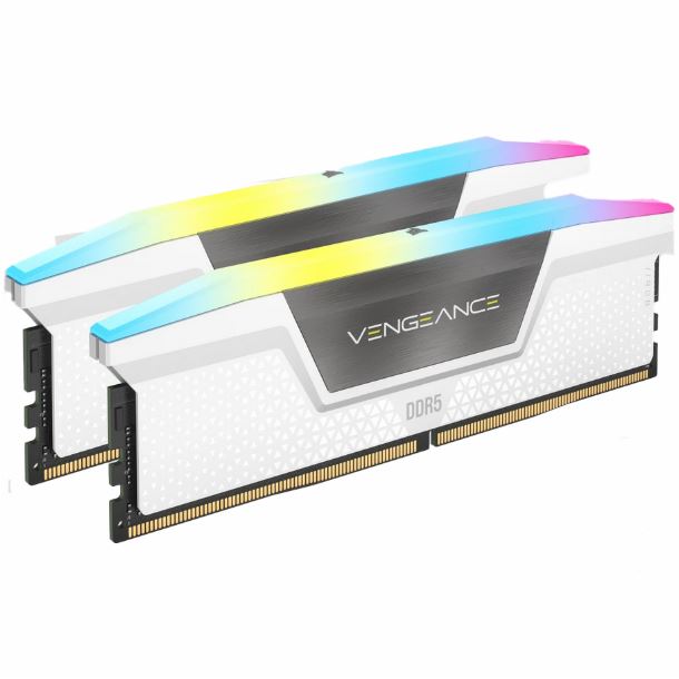 MEMORIA RAM (DDR5) CORSAIR 32GB (2x16GB) 5200 MHZ VENGEANCE RGB WHITE
