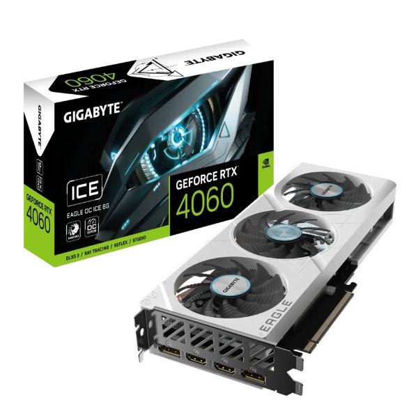 PLACA DE VIDEO GIGABYTE RTX 4060 EAGLE OC ICE 8GB WHITE