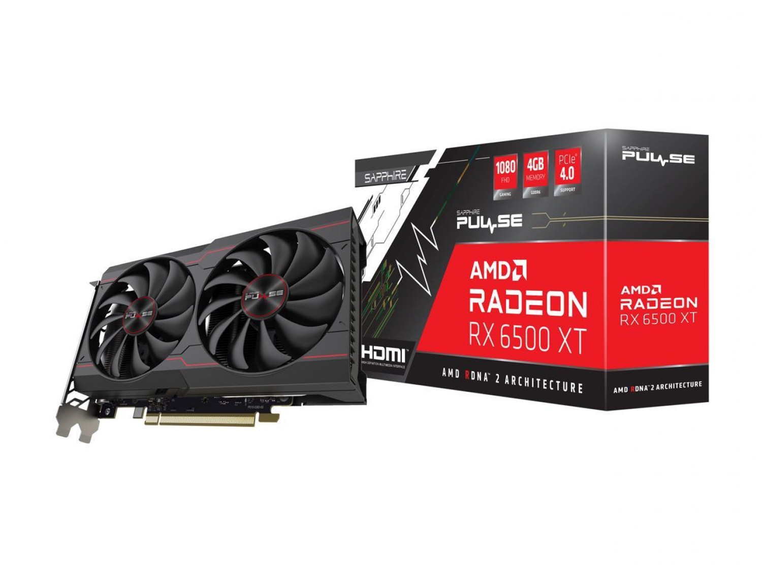 PLACA DE VIDEO SAPPHIRE PULSE RADEON RX 6500 XT GAMING OC 4GB 