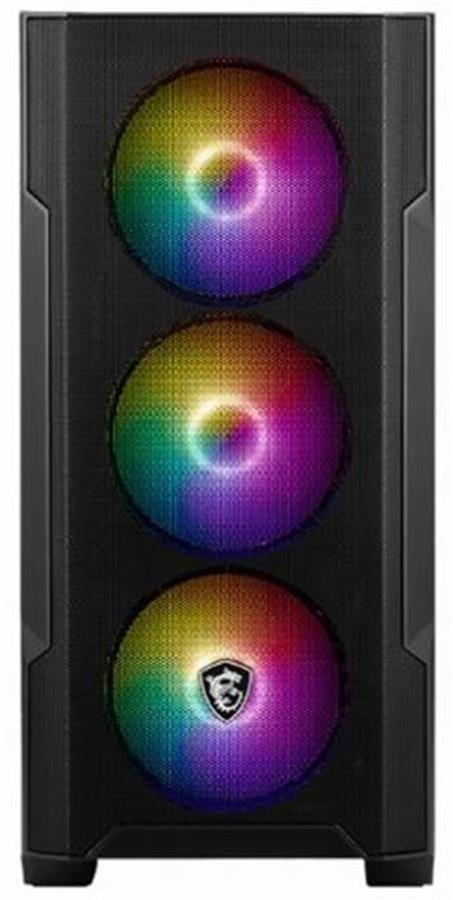 GABINETE GAMER MSI MAG FORGE M100A ACRILICO MID TOWER FAN RGB FIJO X4 
