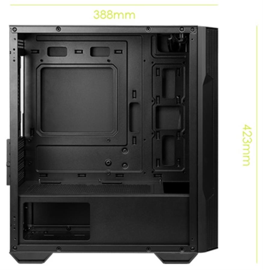 GABINETE GAMER MSI MAG FORGE M100A ACRILICO MID TOWER FAN RGB FIJO X4 