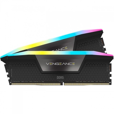 MEMORIA RAM (DDR5) CORSAIR 32GB (2X16GB) 5200 MHZ VENGEANCE RGB BLACK