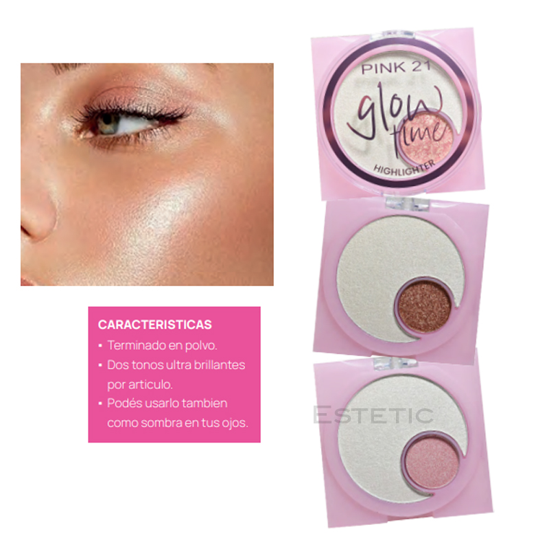 Iluminador Polvo Glow Time HD Pink 21