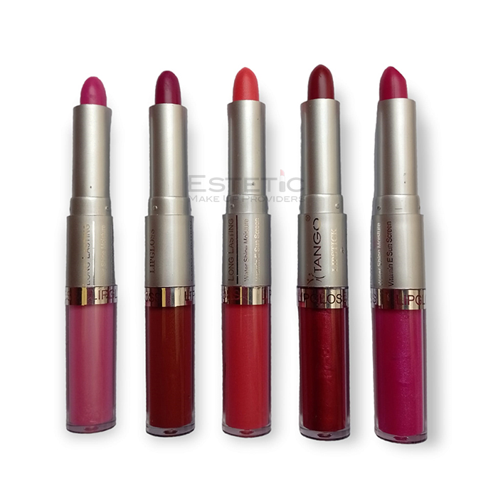 Labial Stick 2 En 1 Barra Matte + Liquido Destellos T&G Tango Pro