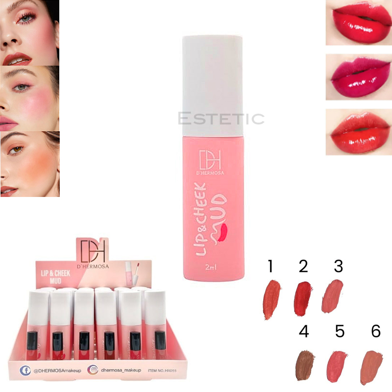 Lip & Cheek Mud Labial + Rubor 2 en 1 DHermosa Pro