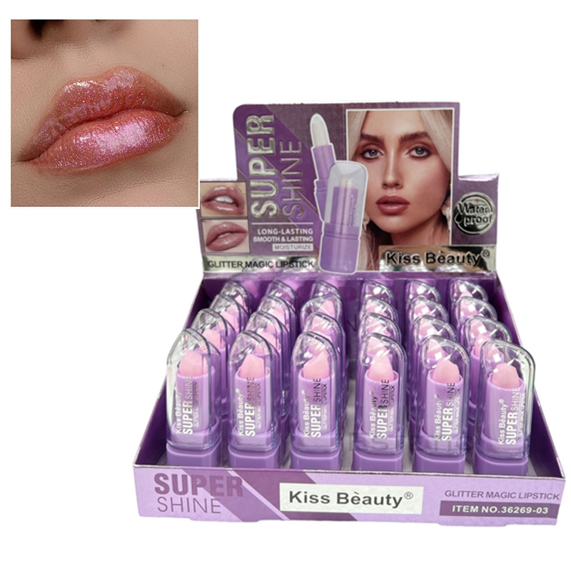 Labial Super Shine Hidratante Magico + Destellos Kiss Beauty