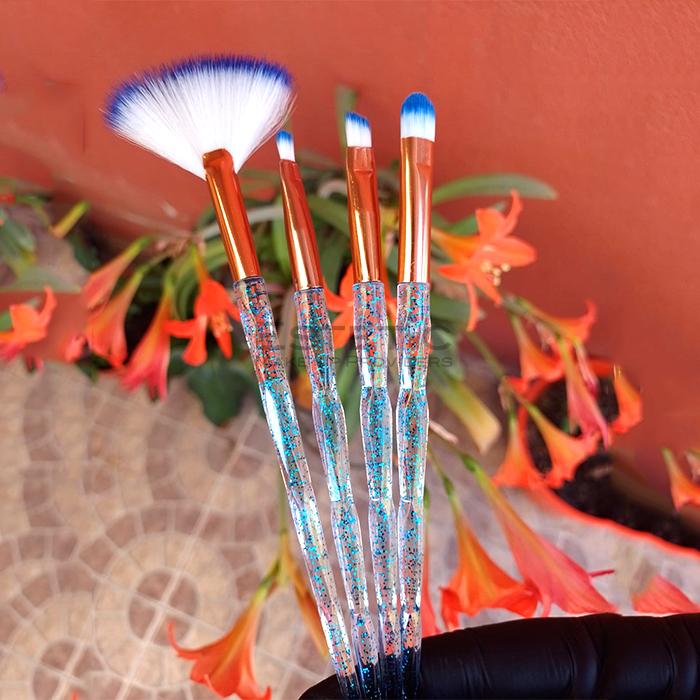 Set 4 Brochas C/Glitter Make Up