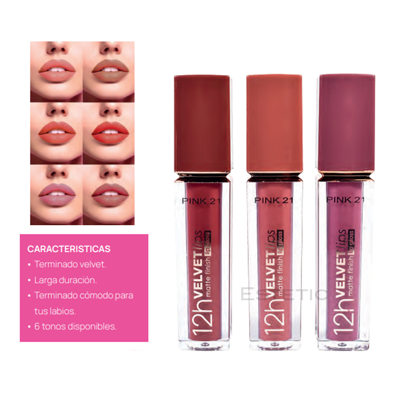 Labial Velvet Matte Lips 12Hs Pink 21