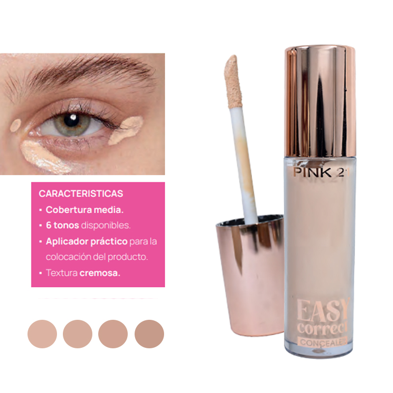 Corrector Liquido Easy Correct Pink 21