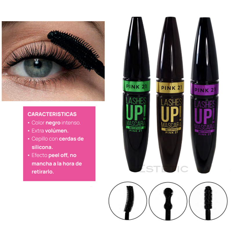 Pack X6 Mascara Pesta?as Lashes Up Pink 21 (PROMO)