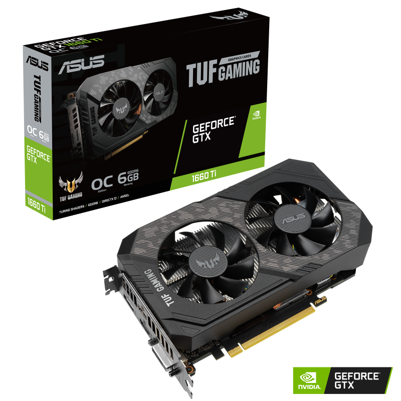 PLACA DE VIDEO ASUS TUF GTX 1660 TI O 6 GB EVO GAMING