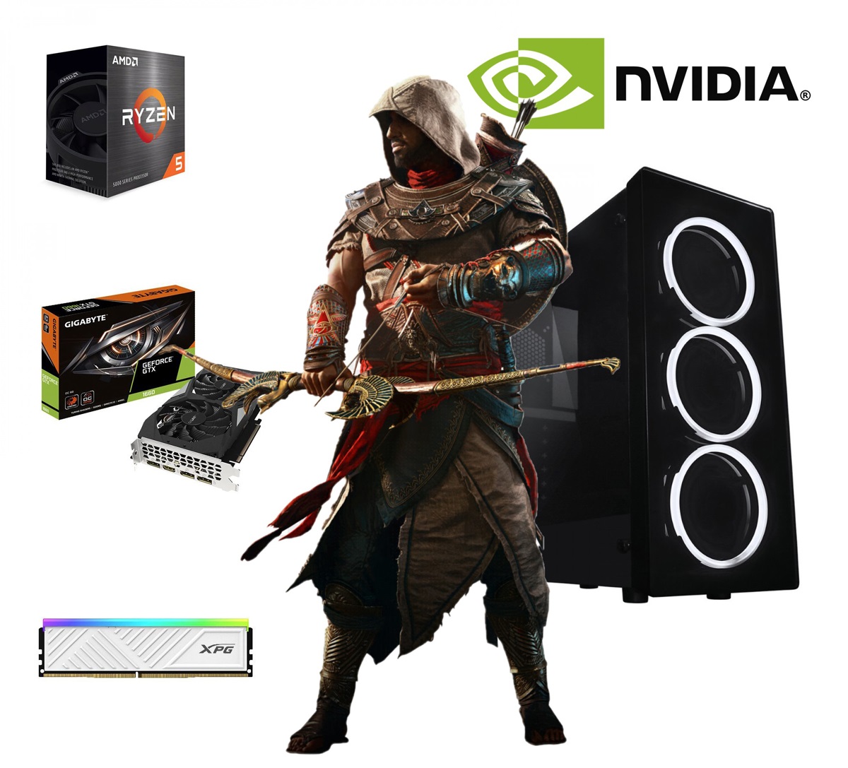 PC GAMER RYZEN 5 5500 GTX 1660 2x8 GB 3200MHZ M.2 512 GB