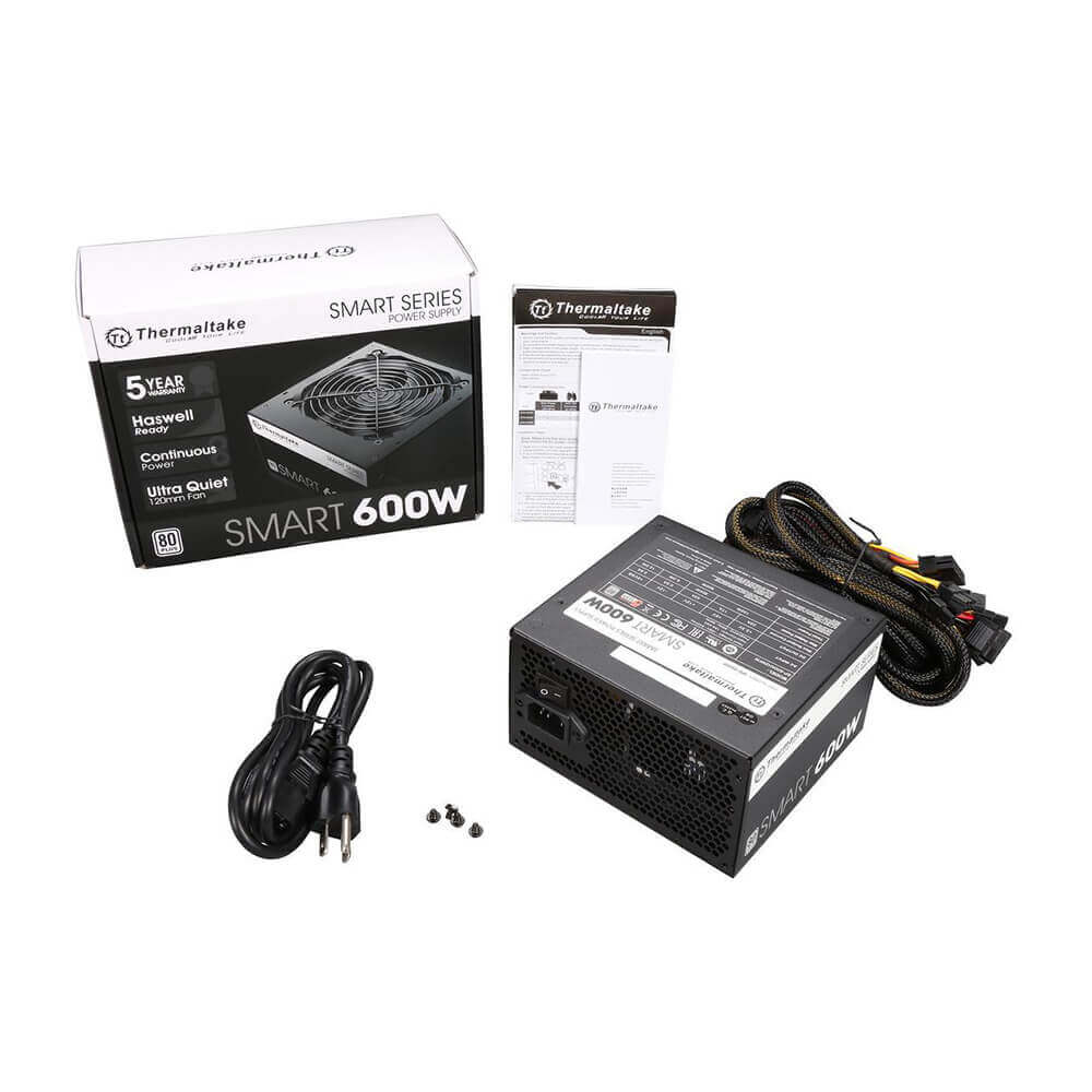 FUENTE GAMER THERMALTAKE SMART WHITE 600W 80 PLUS