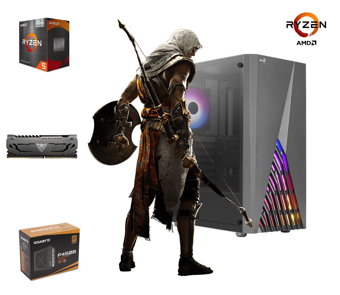 PC GAMER RYZEN 5 5600G 2x8 GB 450W 80p 512GB M2