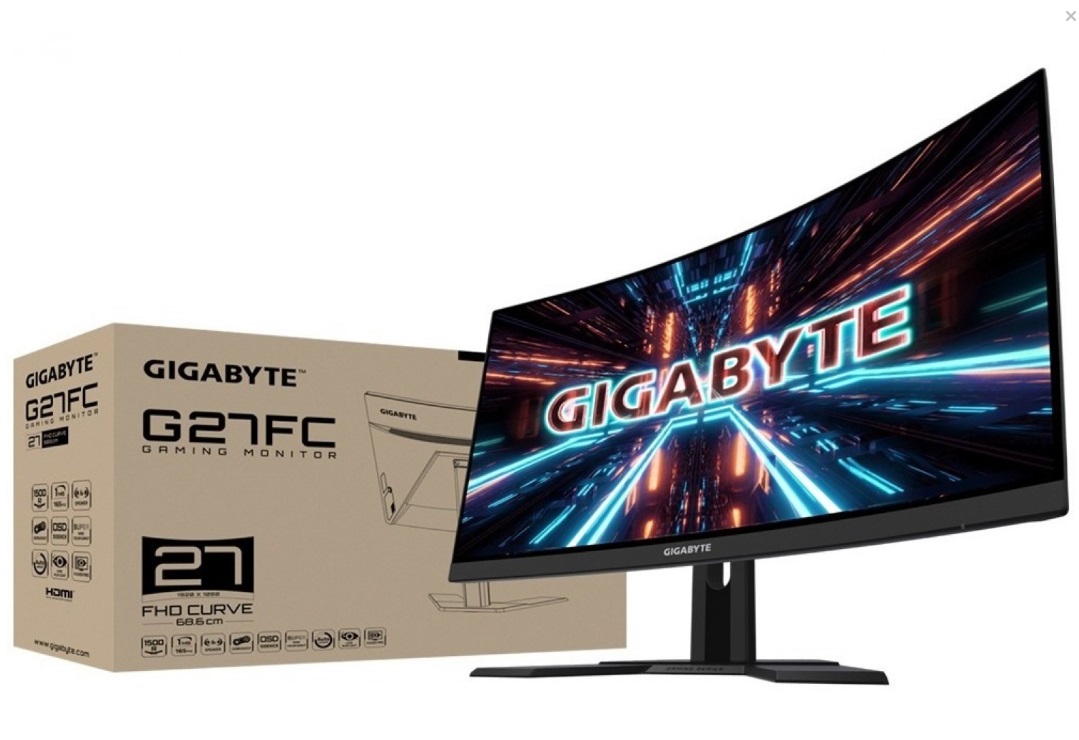 MONITOR GAMER GIGABYTE 27 G27FC A-SA CURVO 165HZ