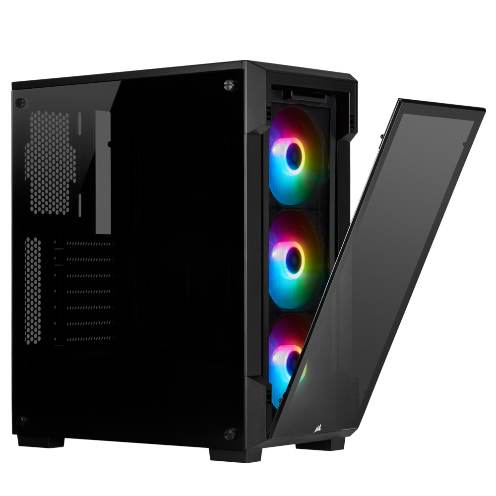 Gabinete 220t Rgb Tg Smart Icue Black Corsair