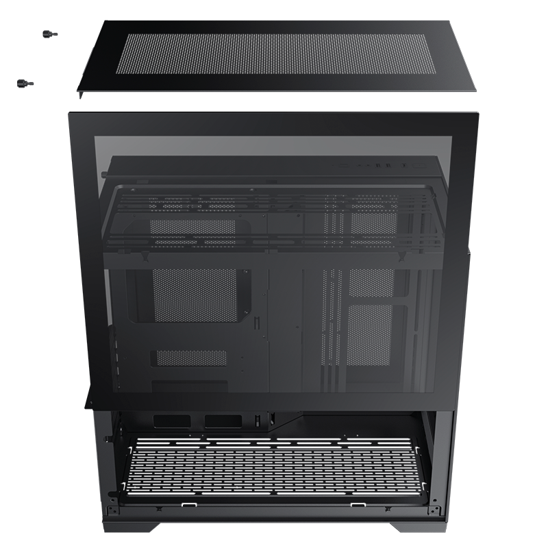 Gabinete Aquarius Ii Tg 6 Fan Argb Black Xigmatek