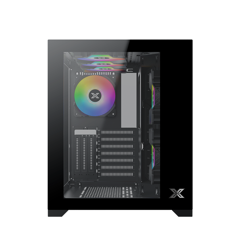 Gabinete Aquarius Ii Tg 6 Fan Argb Black Xigmatek
