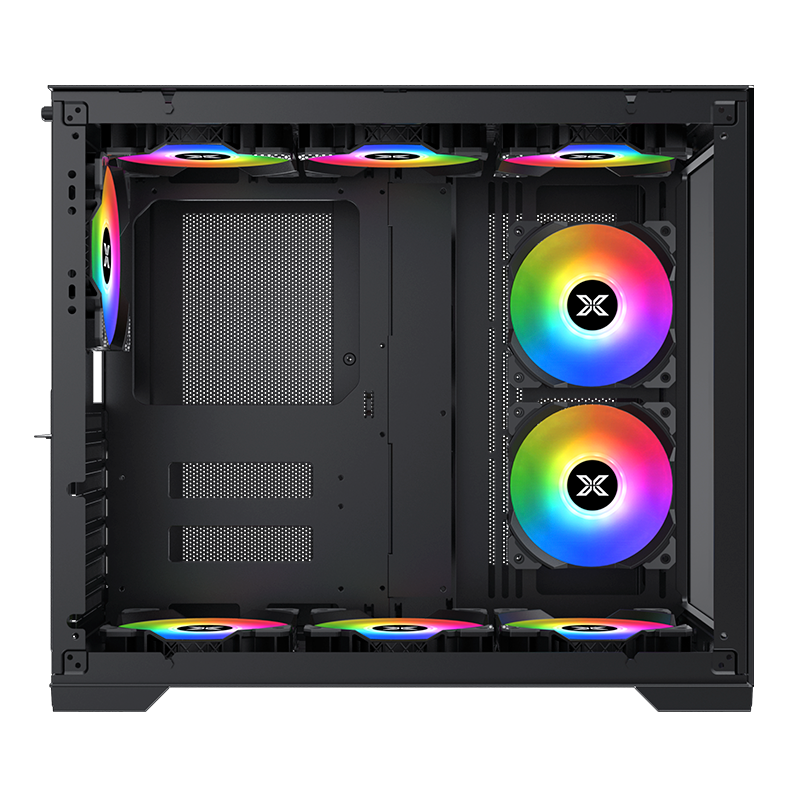Gabinete Aquarius Ii Tg 6 Fan Argb Black Xigmatek