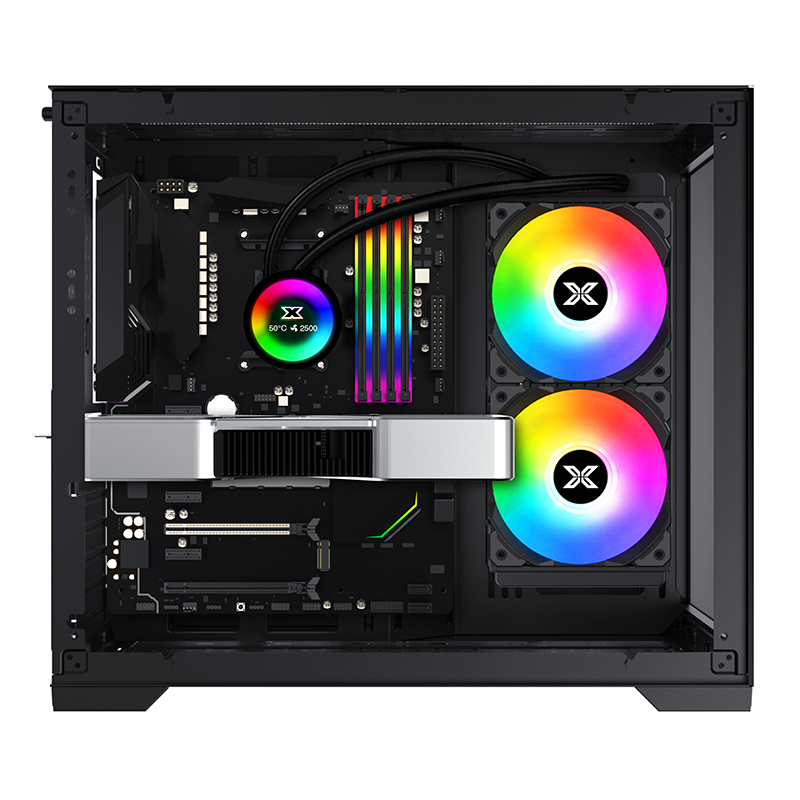 Gabinete Aquarius Ii Tg 6 Fan Argb Black Xigmatek