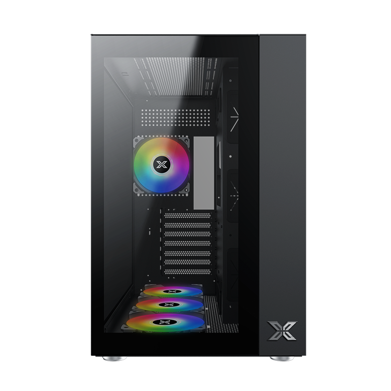 Gabinete Aquarius Pro Tg 7 Fans Argb Black Xigmatek