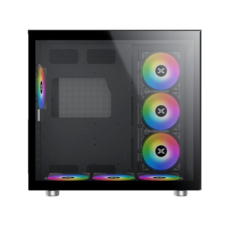 Gabinete Aquarius Pro Tg 7 Fans Argb Black Xigmatek