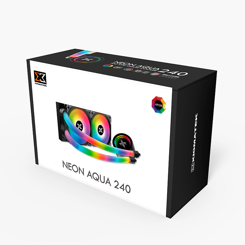 Water Cooling Neon Aqua 240 Argb Xigmatek (12gen Ready)