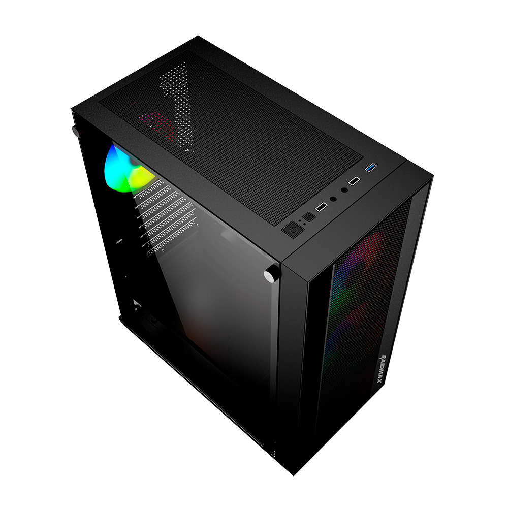 Gabinete V100 Vector Tg Frgb Mesh Black Raidmax
