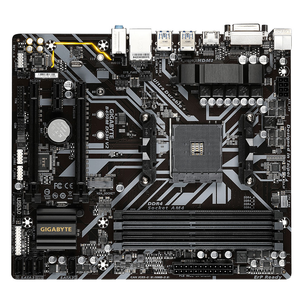 Mother B450m Ds3h V2 Gigabyte Am4