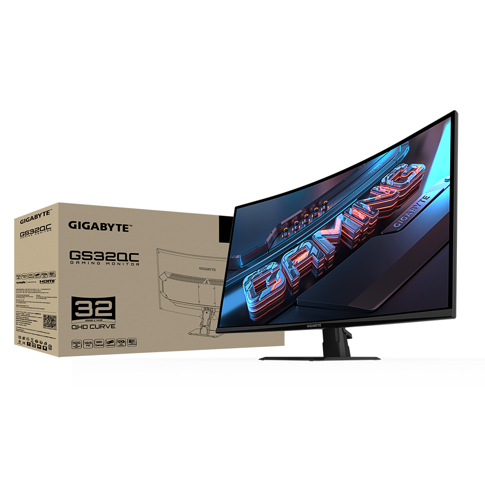 Monitor 32 Edge 2k Qhd 170hz Curvo Gs32qc Gigabyte