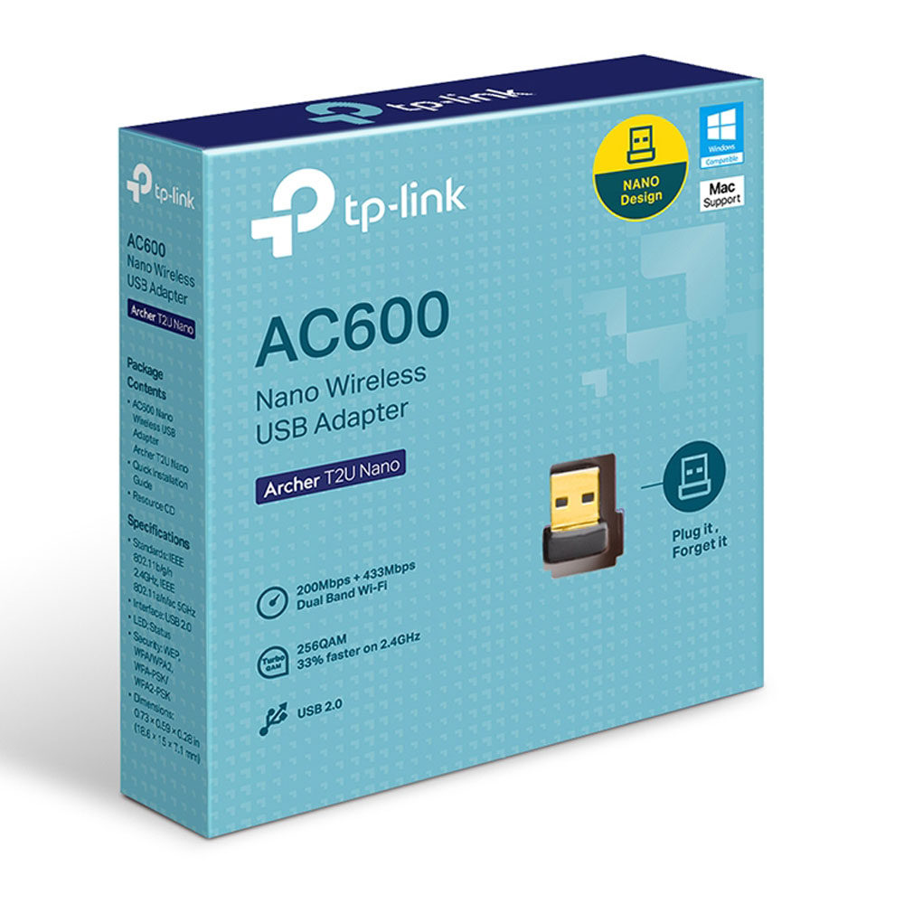 Placa Wifi Archer Ac600 T2u Nano Dual Band Tp-link