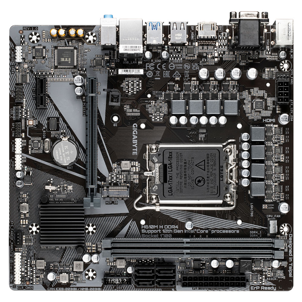 Mother H610m H Ddr4 Gigabyte 12gen 