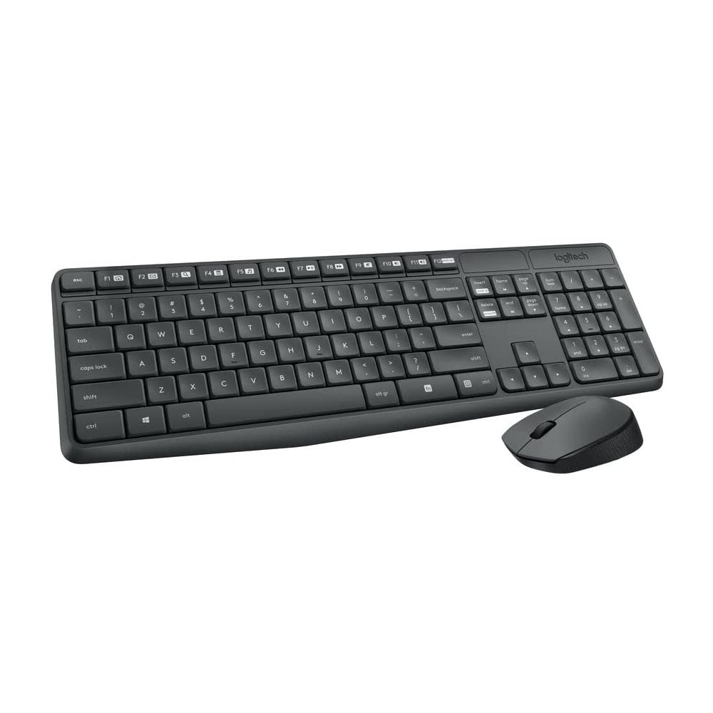 Kit Teclado + Mouse Mk235 Wireless Gris Logitech