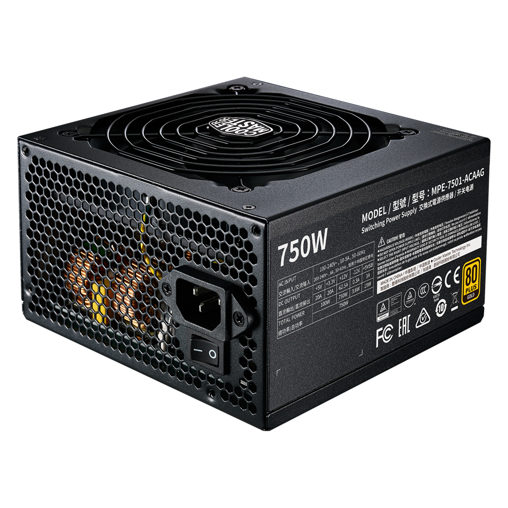 Fuente 750w 80+ Gold Mwe V2 Cooler Master