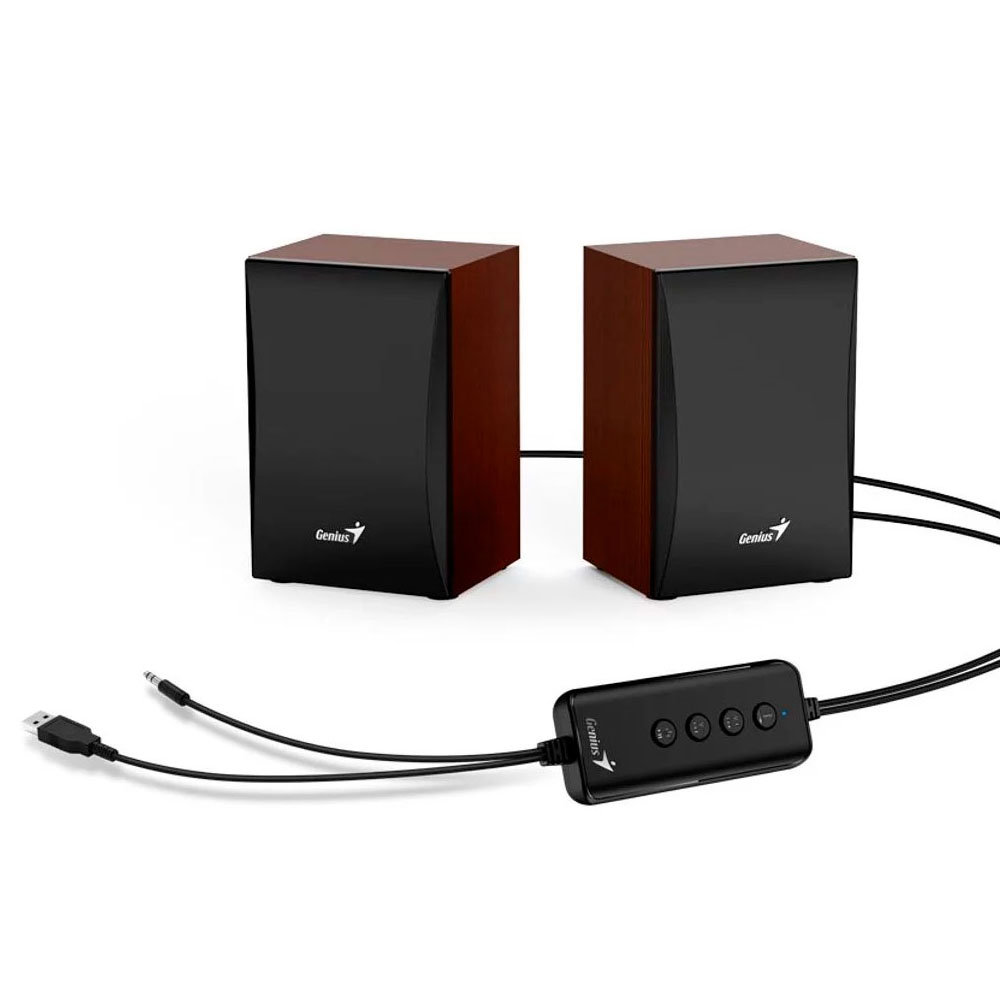 Parlante Sp-hf380 Bt Wood Usb - Bluethooth Genius