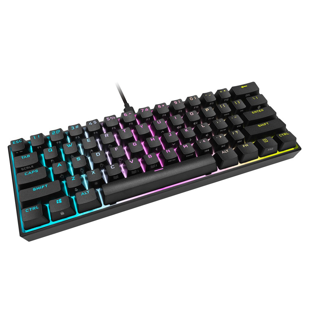 Teclado K65 Rgb Mini 60-por-ciento Cherry Mx Speed Silver Corsair